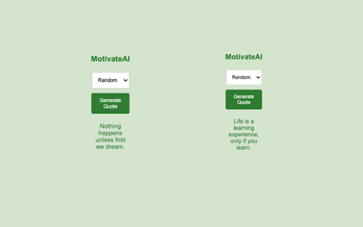 MotivateAI from Chrome web store to be run with OffiDocs Chromium online MotivateAI from Chrome web store to be run with OffiDocs Chromium online