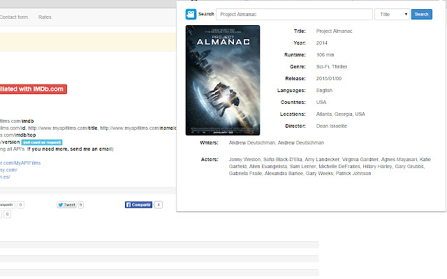 Movinfo from Chrome web store to be run with OffiDocs Chromium online Movinfo from Chrome web store to be run with OffiDocs Chromium online