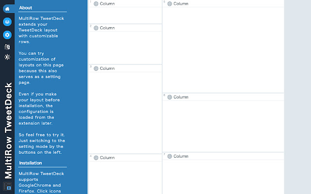 MultiRow TweetDeck from Chrome web store to be run with OffiDocs Chromium online MultiRow TweetDeck from Chrome web store to be run with OffiDocs Chromium online