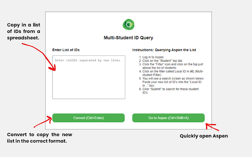 Multi Student ID Query from Chrome web store to be run with OffiDocs Chromium online Multi Student ID Query from Chrome web store to be run with OffiDocs Chromium online
