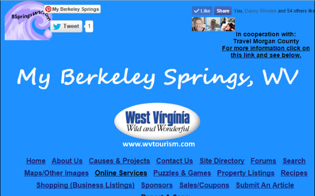 My Berkeley Springs from Chrome web store to be run with OffiDocs Chromium online My Berkeley Springs from Chrome web store to be run with OffiDocs Chromium online