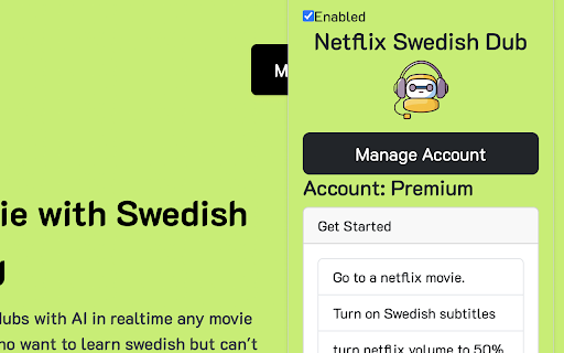 Netflix Swedish Dub from Chrome web store to be run with OffiDocs Chromium online Netflix Swedish Dub from Chrome web store to be run with OffiDocs Chromium online