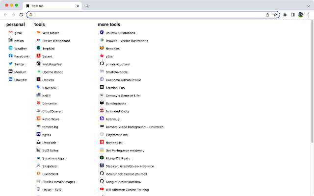 New Tab Page Bookmarks from Chrome web store to be run with OffiDocs Chromium online New Tab Page Bookmarks from Chrome web store to be run with OffiDocs Chromium online