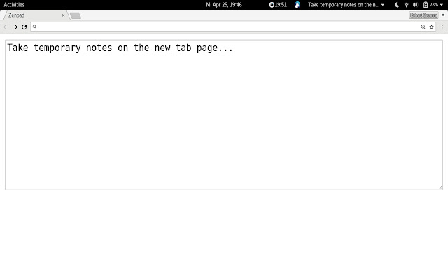 New Tab (Zen) Notepad from Chrome web store to be run with OffiDocs Chromium online New Tab (Zen) Notepad from Chrome web store to be run with OffiDocs Chromium online