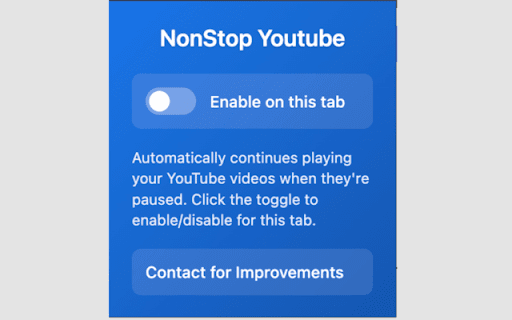 NonStop Youtube from Chrome web store to be run with OffiDocs Chromium online NonStop Youtube from Chrome web store to be run with OffiDocs Chromium online