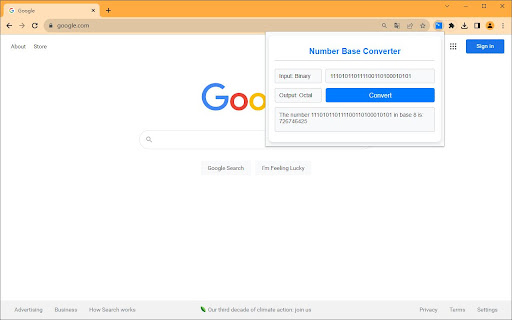 Number Base Converter / Convert to Binary Hex from Chrome web store to be run with OffiDocs Chromium online Number Base Converter / Convert to Binary Hex from Chrome web store to be run with OffiDocs Chromium online