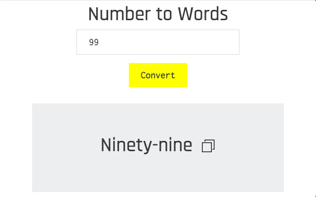 Number to Words from Chrome web store to be run with OffiDocs Chromium online Number to Words from Chrome web store to be run with OffiDocs Chromium online