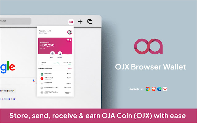 OJA Coin Wallet from Chrome web store to be run with OffiDocs Chromium online OJA Coin Wallet from Chrome web store to be run with OffiDocs Chromium online