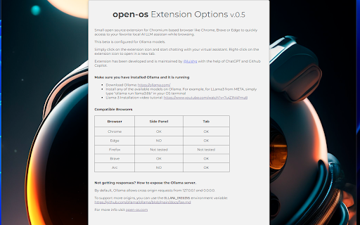 open os LLM Browser Extension from Chrome web store to be run with OffiDocs Chromium online open os LLM Browser Extension from Chrome web store to be run with OffiDocs Chromium online