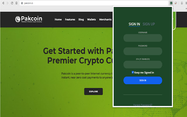 Pakcoin Wallet Extension from Chrome web store to be run with OffiDocs Chromium online Pakcoin Wallet Extension from Chrome web store to be run with OffiDocs Chromium online