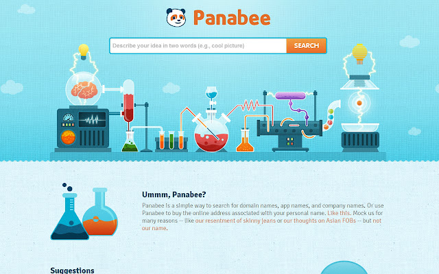 Panabee: Domain Name Search from Chrome web store to be run with OffiDocs Chromium online Panabee: Domain Name Search from Chrome web store to be run with OffiDocs Chromium online