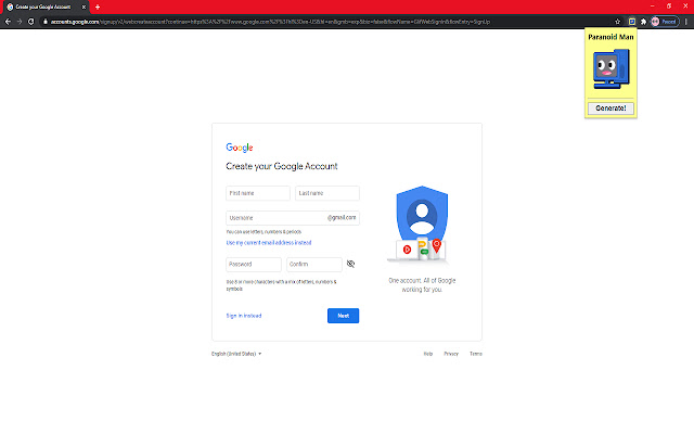 Paranoid Man from Chrome web store to be run with OffiDocs Chromium online Paranoid Man from Chrome web store to be run with OffiDocs Chromium online