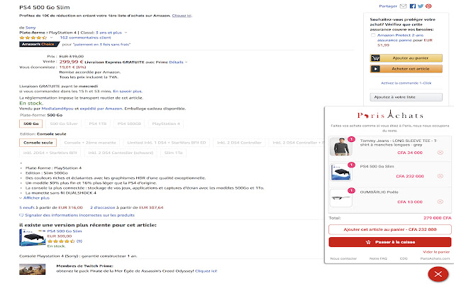 ParisAchats from Chrome web store to be run with OffiDocs Chromium online ParisAchats from Chrome web store to be run with OffiDocs Chromium online