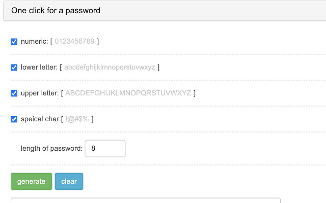 Password Generator: Free from Chrome web store to be run with OffiDocs Chromium online Password Generator: Free from Chrome web store to be run with OffiDocs Chromium online