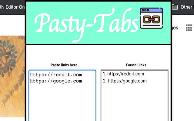 pasty tabs from Chrome web store to be run with OffiDocs Chromium online pasty tabs from Chrome web store to be run with OffiDocs Chromium online