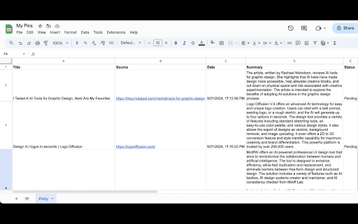 Pinly from Chrome web store to be run with OffiDocs Chromium online Pinly from Chrome web store to be run with OffiDocs Chromium online
