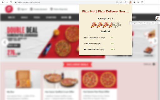Pizza rate from Chrome web store to be run with OffiDocs Chromium online Pizza rate from Chrome web store to be run with OffiDocs Chromium online