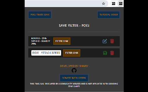 POE2 Save Trade Filter from Chrome web store to be run with OffiDocs Chromium online POE2 Save Trade Filter from Chrome web store to be run with OffiDocs Chromium online