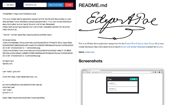 Poe: Markdown Editor from Chrome web store to be run with OffiDocs Chromium online Poe: Markdown Editor from Chrome web store to be run with OffiDocs Chromium online