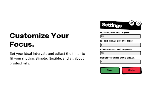 Pomodur – Brutally Simple Pomodoro Focus Timer from Chrome web store to be run with OffiDocs Chromium online Pomodur – Brutally Simple Pomodoro Focus Timer from Chrome web store to be run with OffiDocs Chromium online