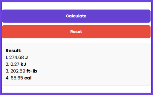 Potential Energy Calculator from Chrome web store to be run with OffiDocs Chromium online Potential Energy Calculator from Chrome web store to be run with OffiDocs Chromium online