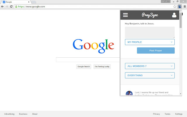 PraySync from Chrome web store to be run with OffiDocs Chromium online PraySync from Chrome web store to be run with OffiDocs Chromium online