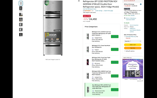 PriceSnap Instant Price Comparison on Amazon, Flipkart, More from Chrome web store to be run with OffiDocs Chromium online PriceSnap Instant Price Comparison on Amazon, Flipkart, More from Chrome web store to be run with OffiDocs Chromium online