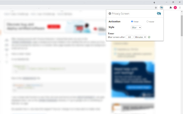 Privacy Screen and Security Blur from Chrome web store to be run with OffiDocs Chromium online Privacy Screen and Security Blur from Chrome web store to be run with OffiDocs Chromium online