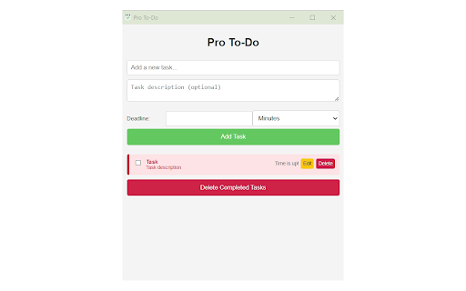 Pro To Do Extension from Chrome web store to be run with OffiDocs Chromium online Pro To Do Extension from Chrome web store to be run with OffiDocs Chromium online