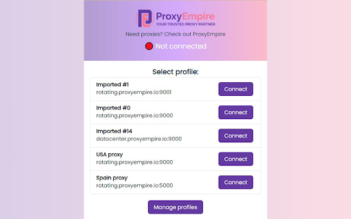 ProxyEmpire Proxy Manager from Chrome web store to be run with OffiDocs Chromium online ProxyEmpire Proxy Manager from Chrome web store to be run with OffiDocs Chromium online