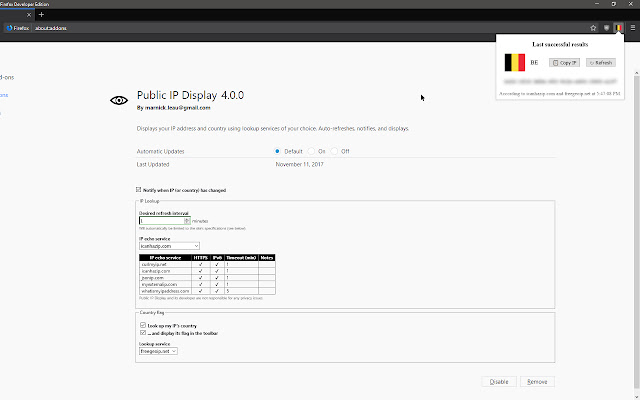 Public IP Display from Chrome web store to be run with OffiDocs Chromium online Public IP Display from Chrome web store to be run with OffiDocs Chromium online