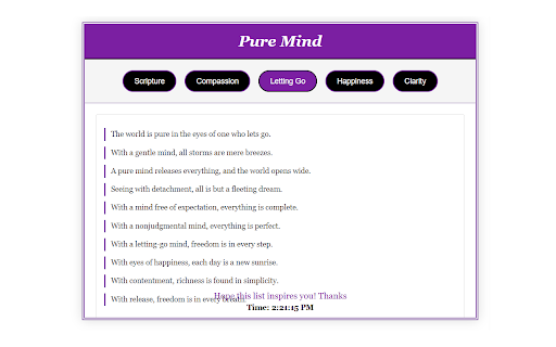 Pure Mind from Chrome web store to be run with OffiDocs Chromium online Pure Mind from Chrome web store to be run with OffiDocs Chromium online