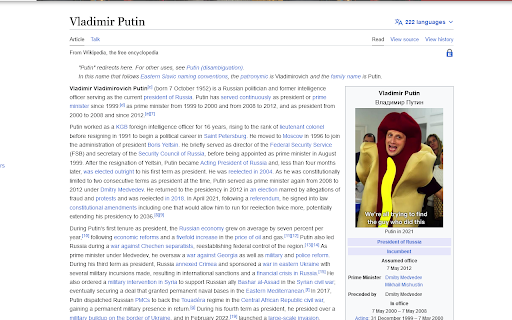 PutinHotDog from Chrome web store to be run with OffiDocs Chromium online PutinHotDog from Chrome web store to be run with OffiDocs Chromium online