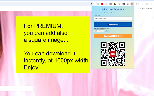 QR + Logo Generator from Chrome web store to be run with OffiDocs Chromium online QR + Logo Generator from Chrome web store to be run with OffiDocs Chromium online