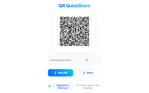 QR QuickShare from Chrome web store to be run with OffiDocs Chromium online QR QuickShare from Chrome web store to be run with OffiDocs Chromium online