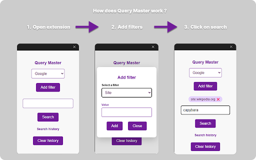 Query Master from Chrome web store to be run with OffiDocs Chromium online Query Master from Chrome web store to be run with OffiDocs Chromium online