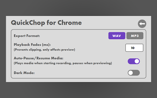 QuickChop from Chrome web store to be run with OffiDocs Chromium online QuickChop from Chrome web store to be run with OffiDocs Chromium online