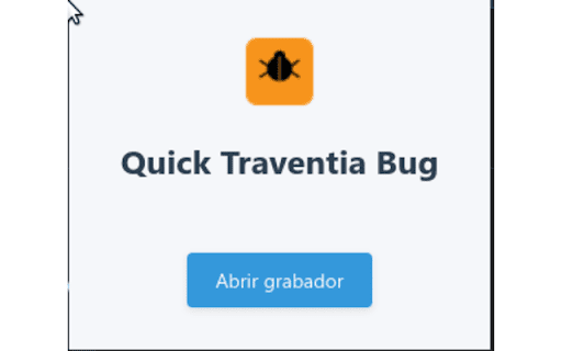 Quick Traventia Bug from Chrome web store to be run with OffiDocs Chromium online Quick Traventia Bug from Chrome web store to be run with OffiDocs Chromium online