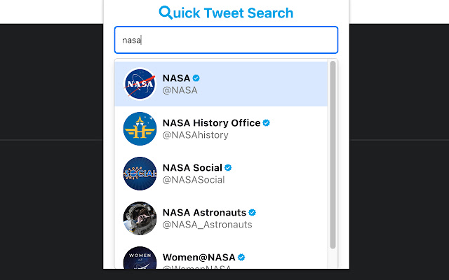 Quick Tweet Search from Chrome web store to be run with OffiDocs Chromium online Quick Tweet Search from Chrome web store to be run with OffiDocs Chromium online