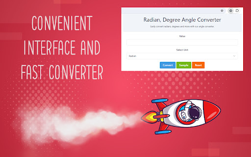 Radian, Degree Angle Converter from Chrome web store to be run with OffiDocs Chromium online Radian, Degree Angle Converter from Chrome web store to be run with OffiDocs Chromium online
