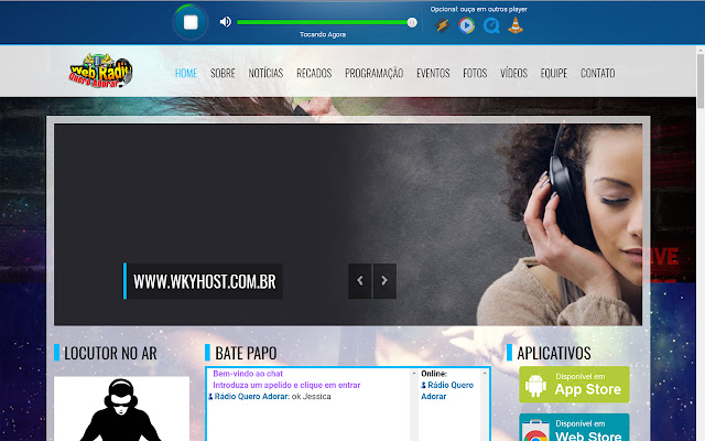 Rádio Quero Adorar from Chrome web store to be run with OffiDocs Chromium online Rádio Quero Adorar from Chrome web store to be run with OffiDocs Chromium online