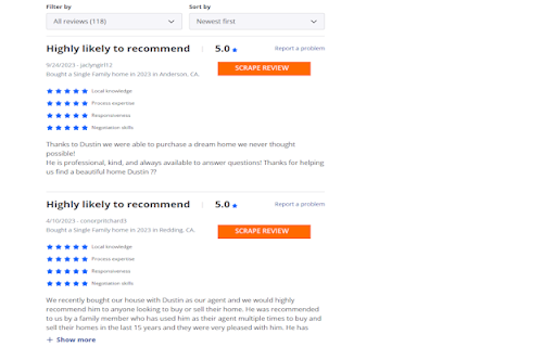 Real Estate Agent Review Scraper from Chrome web store to be run with OffiDocs Chromium online Real Estate Agent Review Scraper from Chrome web store to be run with OffiDocs Chromium online