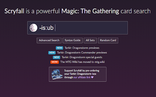 Real Magic Scryfall from Chrome web store to be run with OffiDocs Chromium online Real Magic Scryfall from Chrome web store to be run with OffiDocs Chromium online