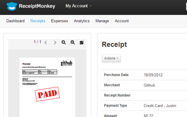ReceiptMonkey from Chrome web store to be run with OffiDocs Chromium online ReceiptMonkey from Chrome web store to be run with OffiDocs Chromium online