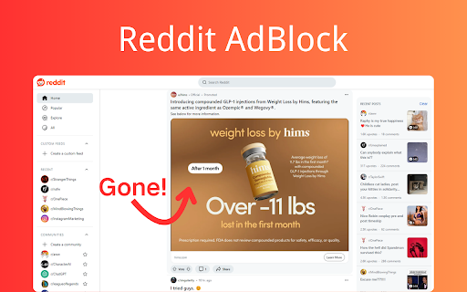 Reddit AdBlock | Redblocker from Chrome web store to be run with OffiDocs Chromium online Reddit AdBlock | Redblocker from Chrome web store to be run with OffiDocs Chromium online