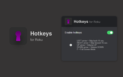Roku Channel Hotkeys: keyboard shortcuts from Chrome web store to be run with OffiDocs Chromium online Roku Channel Hotkeys: keyboard shortcuts from Chrome web store to be run with OffiDocs Chromium online