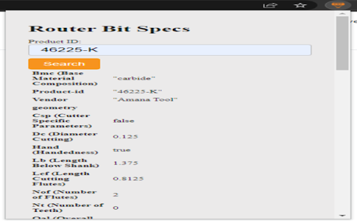 Router Bit Analyzer from Chrome web store to be run with OffiDocs Chromium online Router Bit Analyzer from Chrome web store to be run with OffiDocs Chromium online