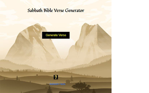 Sabbath Bible Verse Generator from Chrome web store to be run with OffiDocs Chromium online Sabbath Bible Verse Generator from Chrome web store to be run with OffiDocs Chromium online