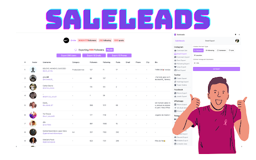 SaleLeads Automated Lead Generation Tool from Chrome web store to be run with OffiDocs Chromium online SaleLeads Automated Lead Generation Tool from Chrome web store to be run with OffiDocs Chromium online
