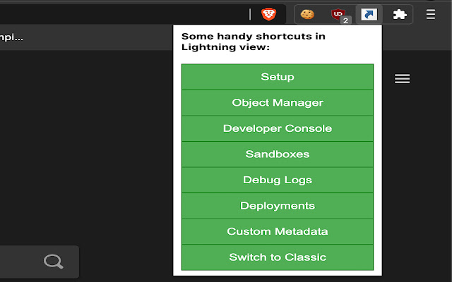 Salesforce Lightning Shortcuts from Chrome web store to be run with OffiDocs Chromium online Salesforce Lightning Shortcuts from Chrome web store to be run with OffiDocs Chromium online